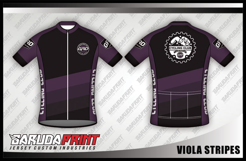 Desain Baju Sepeda Gowes Viola-Strips Untuk Si Manis