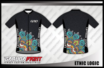 Desain Kaos Sepeda Road Bike Code Etnic-Logic Bernuansa Batik