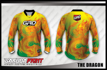Desain Baju Sepeda Gunung Code The-Dragon Warna Kuning