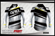 Desain Baju Sepeda BMX Code Drona Warna Putih Hitam Yang Keren
